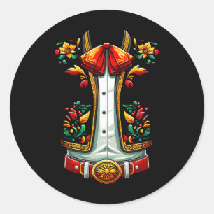 Mexican Costume For Cinco De Mayo Mariachi Charro Classic Round Sticker