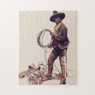 “Mexican Cowboy” by W Herbert Dunton  Jigsaw Puzzle