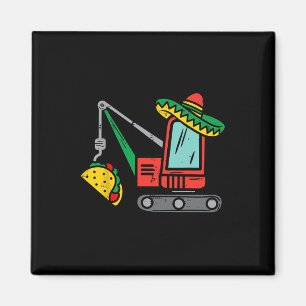Mexican Crane Tacos Boys Cinco De Mayo Fiesta Kids Magnet