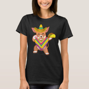 Mexican Dabbing Chihuahua Cinco De Mayo Poncho Som T-Shirt