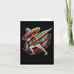 Mexican Dabbing Poncho Cinco De Mayo Dab Fiesta Bo Card
