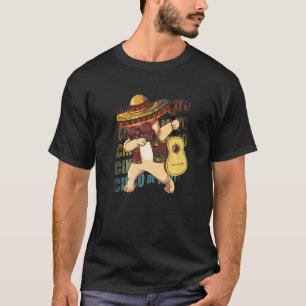 Mexican Dabbing Pug Dog Cinco De Mayo Poncho Sombr T-Shirt