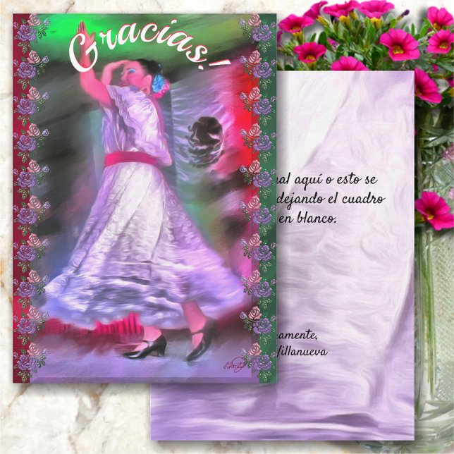 Mexican Dancer Gracias 0175 Thank You Card (Creator Uploaded)