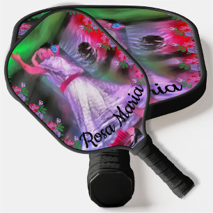 Mexican Dancer & Roses 0175 Pickleball Paddle