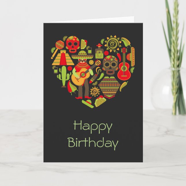 Mexican day of the dead Mexico birthday Card (Front)