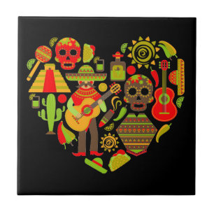 Mexican day of the dead Mexico Ceramic Tile