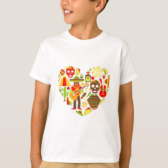 Mexican day of the dead Mexico T-Shirt (Front)