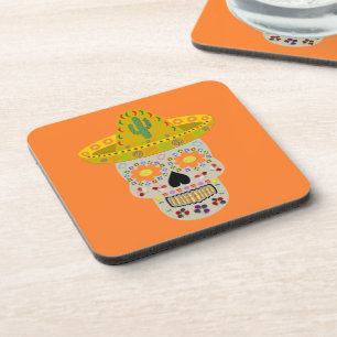 Mexican Day of the Dead Skull Coaster