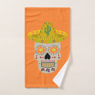 Mexican Day of the Dead Skull  Hand Towel