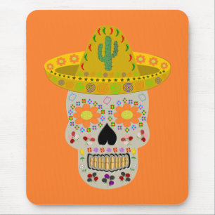 Mexican Day of the Dead Skull  Mouse Pad
