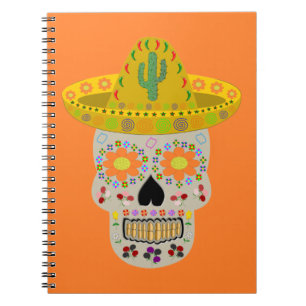 Mexican Day of the Dead Skull Notebook