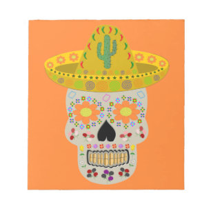 Mexican Day of the Dead Skull  Notepad