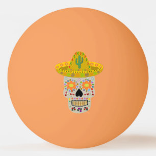 Mexican Day of the Dead Skull  Ping Pong Ball