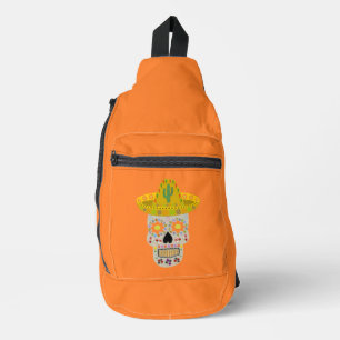 Mexican Day of the Dead Skull Sling Bag