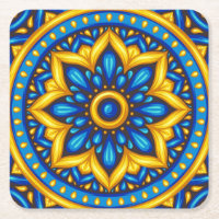 Mexican Design of Blue and Yellow  