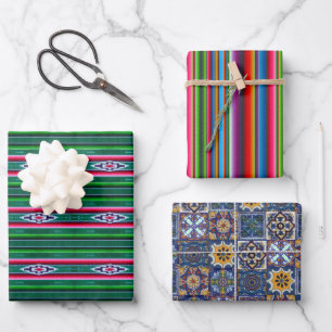 Mexican Designs Wrapping Paper Sheet