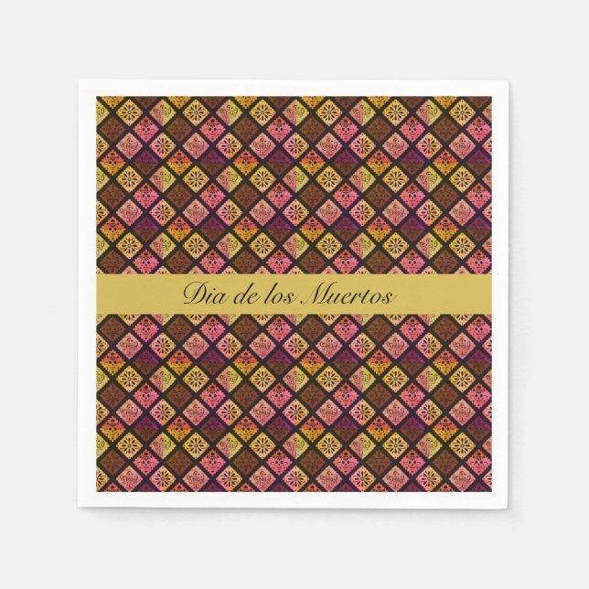 Mexican Dia de los Muertos customisable     Napkin (Front)