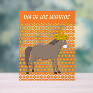 Mexican Donkey Day of the Dead Custom Acrylic Sign
