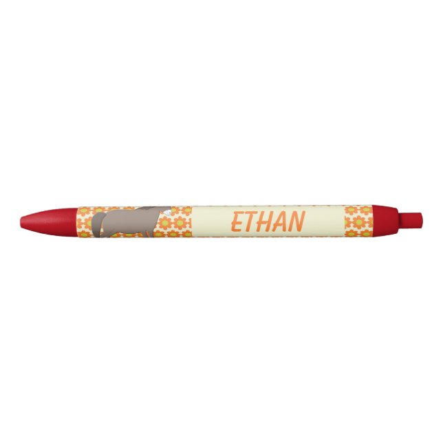 Mexican Donkey Day of the Dead Custom Black Ink Pen (Front)