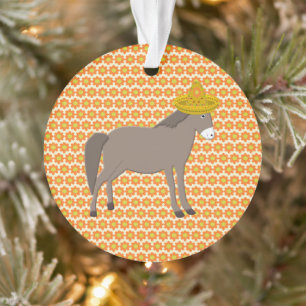Mexican Donkey Day of the Dead Custom Ornament