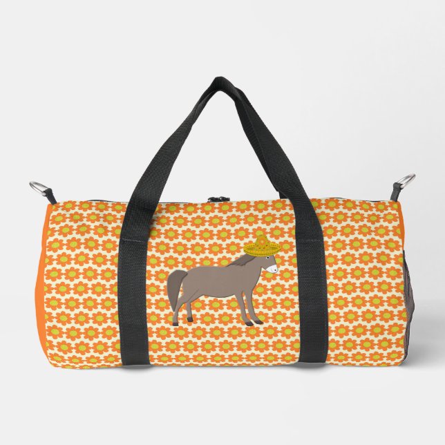 Mexican Donkey Day of the Dead Duffle Bag (Front)