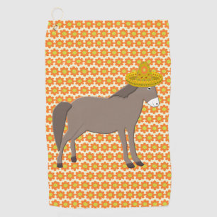 Mexican Donkey Day of the Dead Golf Towel
