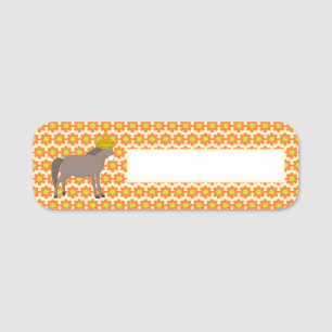 Mexican Donkey Day of the Dead Name Tag