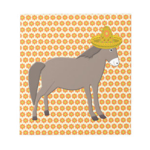 Mexican Donkey Day of the Dead Notepad