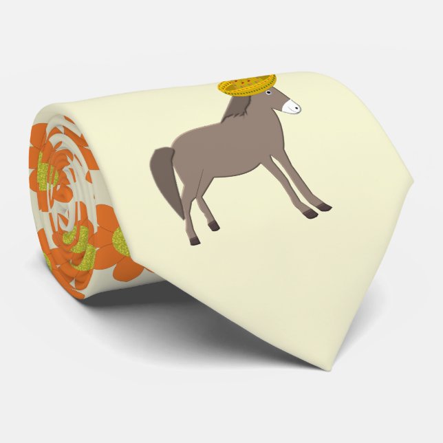 Mexican Donkey Day of the Dead Tie (Rolled)