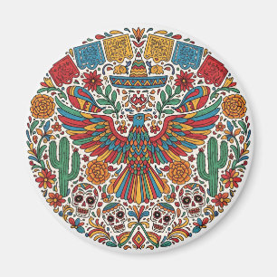 Mexican Eagle and Skulls  Magnet