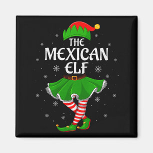Mexican Elf Christmas Family Girls Women Elf Squad Magnet