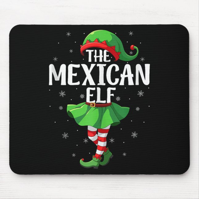Mexican Elf Christmas Girls Women Elf Squad Xmas F Mouse Pad (Front)