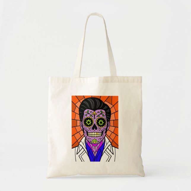 Mexican Elvis Stained Glass Tote Bag (Front)
