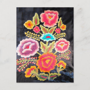 Mexican Embroidery design Postcard