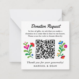 Mexican Embroidery Donation Request Gift Card