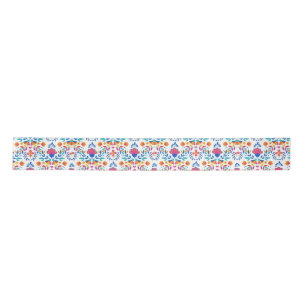 Mexican ethnic folk art floral pattern  satin ribbon