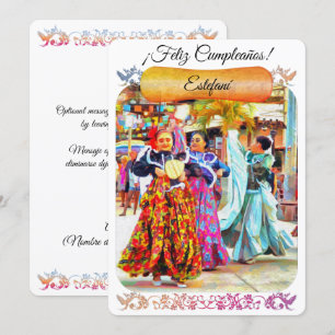 Mexican Festival Dancers 2549 Birthday Card