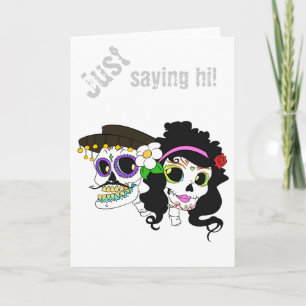 Mexican Festive Skull Holiday Card