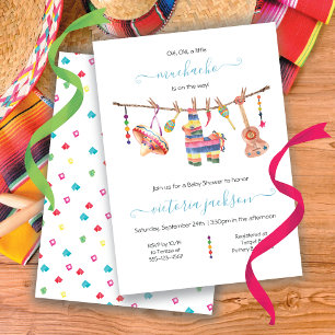 Mexican Fiesta Baby Shower Clothesline Invitation