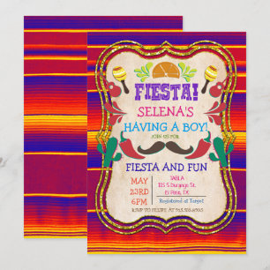 Mexican Fiesta Baby Shower Invitation