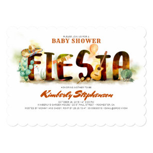 Mexican Fiesta Baby Shower Invitations