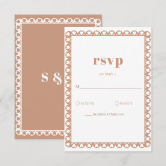 Mexican Fiesta Barro Papel Picado Boho Wedding RSVP Card