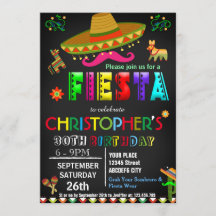 MEXICAN FIESTA BIRTHDAY INVITATION