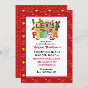 Mexican Fiesta Birthday Invitation