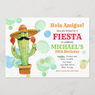 Mexican Fiesta Birthday Invitation ALL AGES
