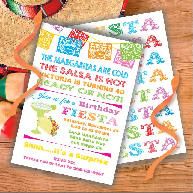 Mexican Fiesta Birthday Party Invitation (Creator Uploaded)