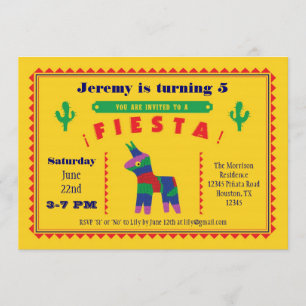 Mexican Fiesta Birthday Party Invitation