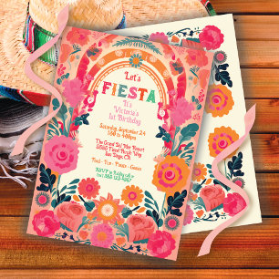 Mexican Fiesta Birthday Party Poppies Invitation