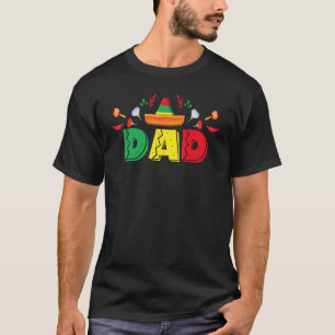 Mexican Fiesta Birthday Party Theme Dad Matching F T-Shirt