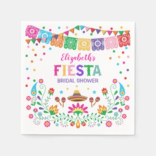 Mexican Fiesta Bridal Shower Nacho Average Party Napkin (Front)
